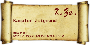 Kampler Zsigmond névjegykártya