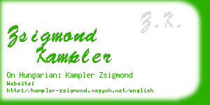 zsigmond kampler business card